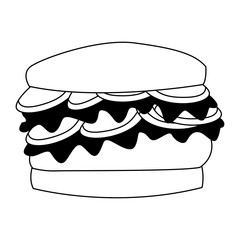 Hamburger fast food vector illustration graphic design