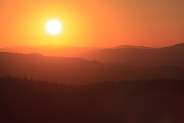 Fototapeta premium Hot Rising Sun