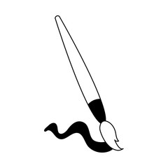Paint brush symbol vector illustration graphic design