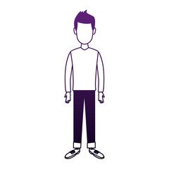 Young man cartoon vector illustration graphic design