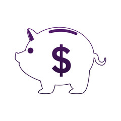 Piggy money savings vector illustration graphic design