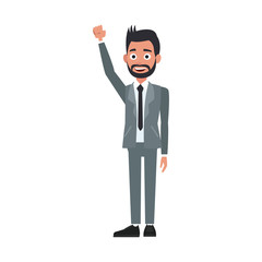 Politician waving cartoon vector illustration graphic design