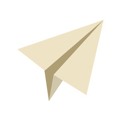 Paper plane cartoon vector illustration graphic design