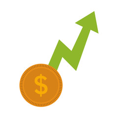 Fototapeta premium Money growing cartoon vector illustration graphic design