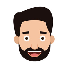 Fototapeta premium Young man face vector illustration graphic design