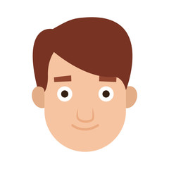 Young man face vector illustration graphic design