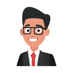 Executive businessman cartoon vector illustration graphic design
