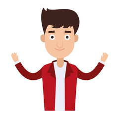 Young man cartoon vector illustration graphic design