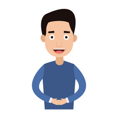 Young man cartoon vector illustration graphic design