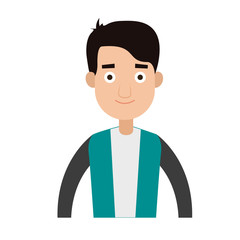 Young man cartoon vector illustration graphic design