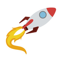 Spaceship flying cartoon vector illustration graphic design