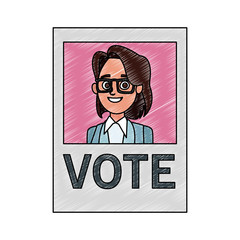 Vote politician candidate vector illustration graphic design