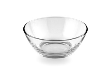 glass bowl isolated on white background