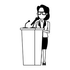 Politician speaking cartoon vector illustration graphic design
