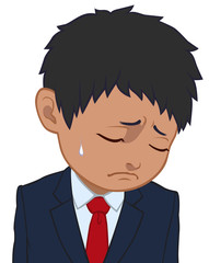 凹むちびキャラ　男性　タイプD