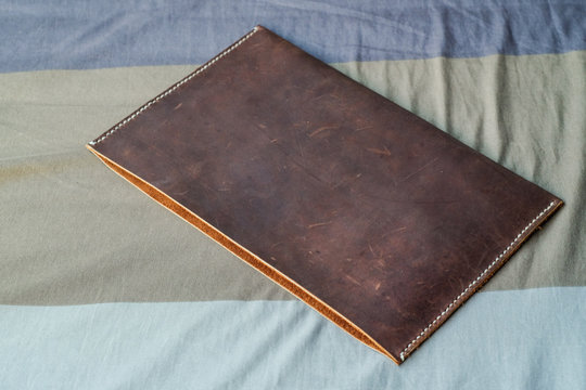 Leather tablet bag handmade accessories