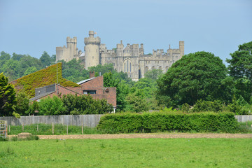 Fototapeta na wymiar A castle in West Sussex, England in Summertime.