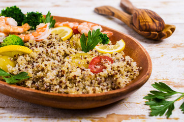 Quinoa salad with vegetables