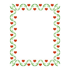 Frame rectangle of wavy line card