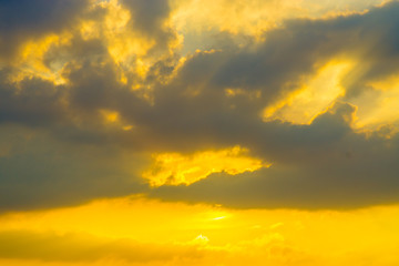 Colorful sunset sky with cloud