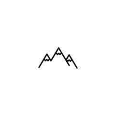 Mountain icon symbol logo template vector illustration pictogram