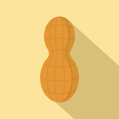 Eco peanut icon. Flat illustration of eco peanut vector icon for web design