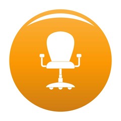 Leather armchair icon. Simple illustration of leather armchair vector icon for any design orange