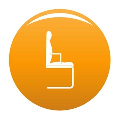 Chair icon. Simple illustration of chair vector icon for any design orange