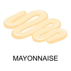 Mayonnaise icon. Isometric of mayonnaise vector icon for web design isolated on white background