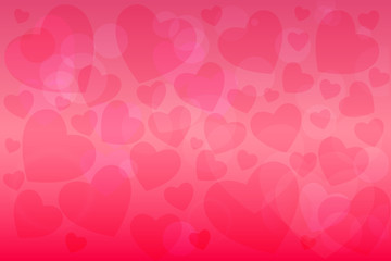 Valentine's day pink background with hearts. Vector illustration.