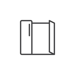 Yoga mat outline icon. linear style sign for mobile concept and web design. Mat for fitness simple line vector icon. Symbol, logo illustration. Pixel perfect vector graphics