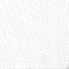 Abstract linear monochrome background. Black and white background with intersecting lines. Vector image.