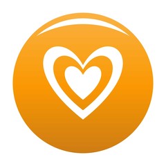 Masculine heart icon. Simple illustration of masculine heart vector icon for any design orange