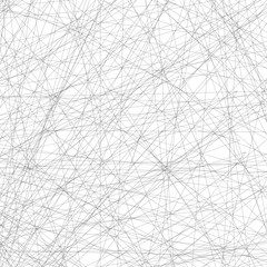 Abstract linear monochrome background. Black and white background with intersecting lines. Vector image.