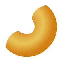 Chifferi pasta mockup. Realistic illustration of chifferi pasta vector mockup for web design isolated on white background