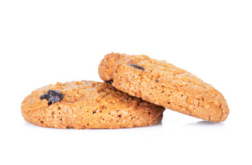 Cookies chocolate chip isolated on white background