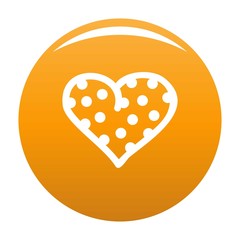 Pea heart icon. Simple illustration of pea heart vector icon for any design orange