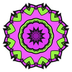 floral ornament. Vector illustration. For the interior design, printing, web and textile