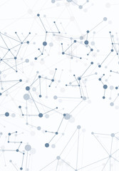 DNA abstract geometric background, layout in A4 set technology brochure flyer design template vector shadow