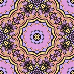 Fototapeta premium Seamless Floral pattern. Art-deco Geometric background. Modern graphic design. Vector illustration