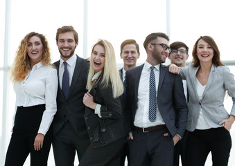 closeup.friendly business team.