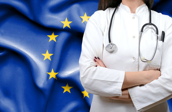 Conceptual image of national healthcare system in European Union