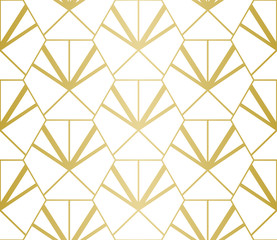 Golden Hexagon Pattern. Vector.