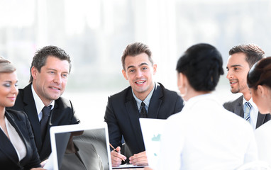 businessman and business team working with documents