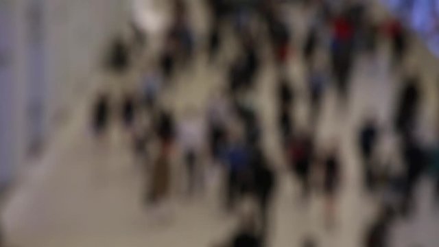 New York pendolari in metropolitana, slow motion