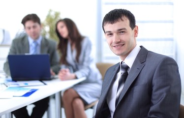 successful businessman in the workplace
