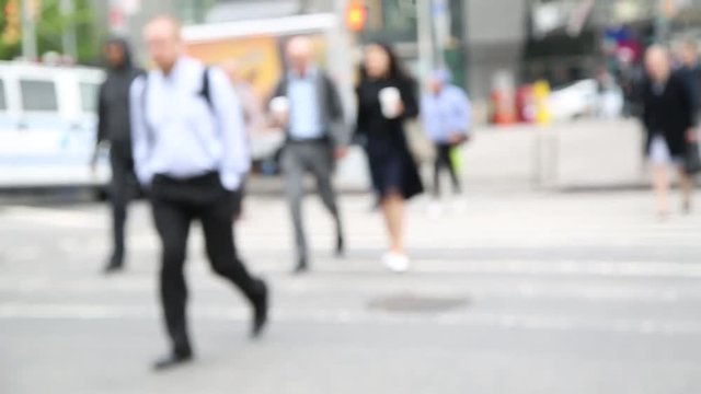 Slow motion people new york