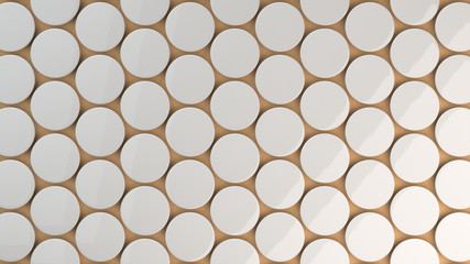 Blank white badge on orange background