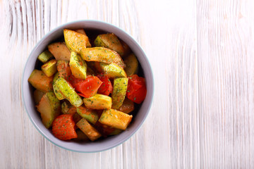 Courgette and tomato casserole