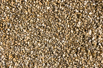 Crushed limestone aggregate, close-up